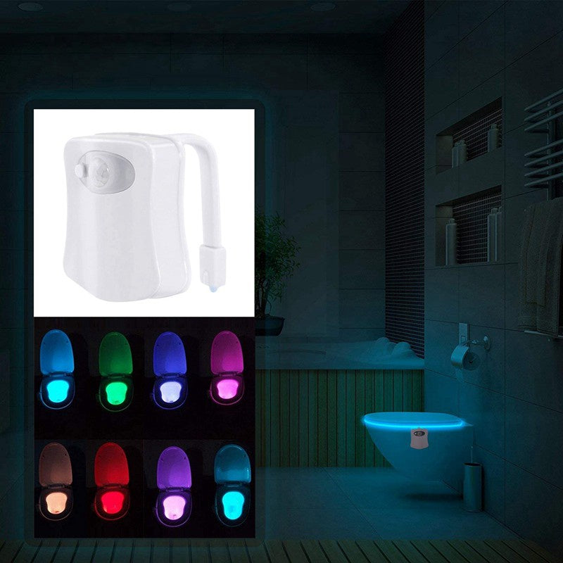 GlowVaso – Luz Sensor com 8 Cores para Banheiro