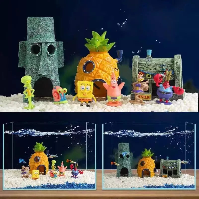 Casa Bob Esponja decoração para aquário Tanque De Peixe