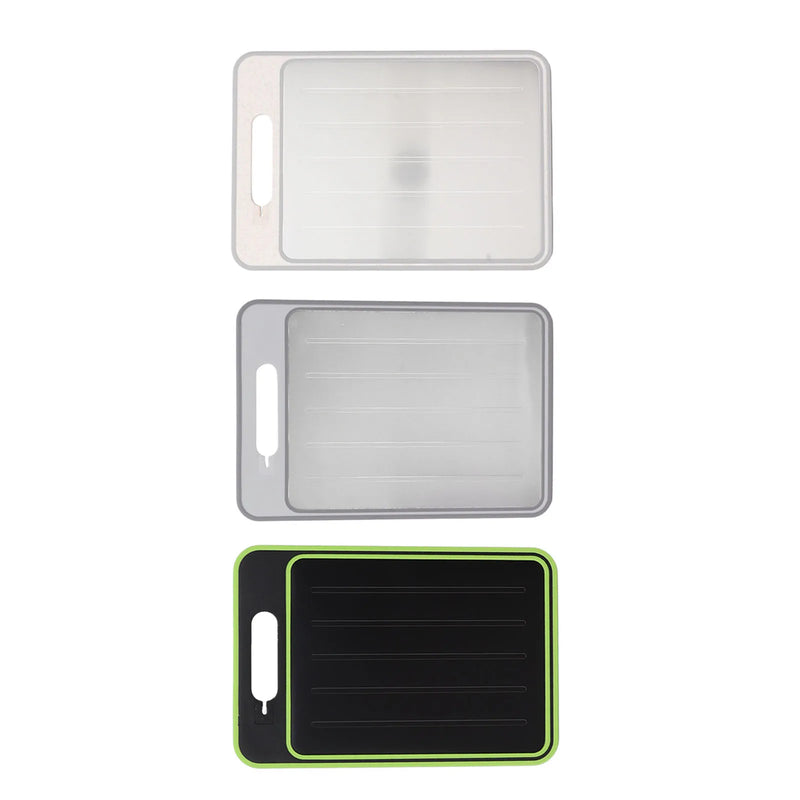 Tábua Multifuncional Pro Chef – Placa de Corte Dupla Face com Superfície de Moagem, Descongelamento Rápido e Apontador de Facas