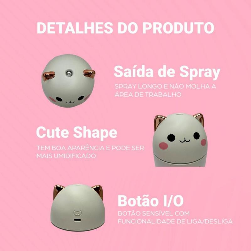 Umidificador Infantil com Luz Noturna RGB