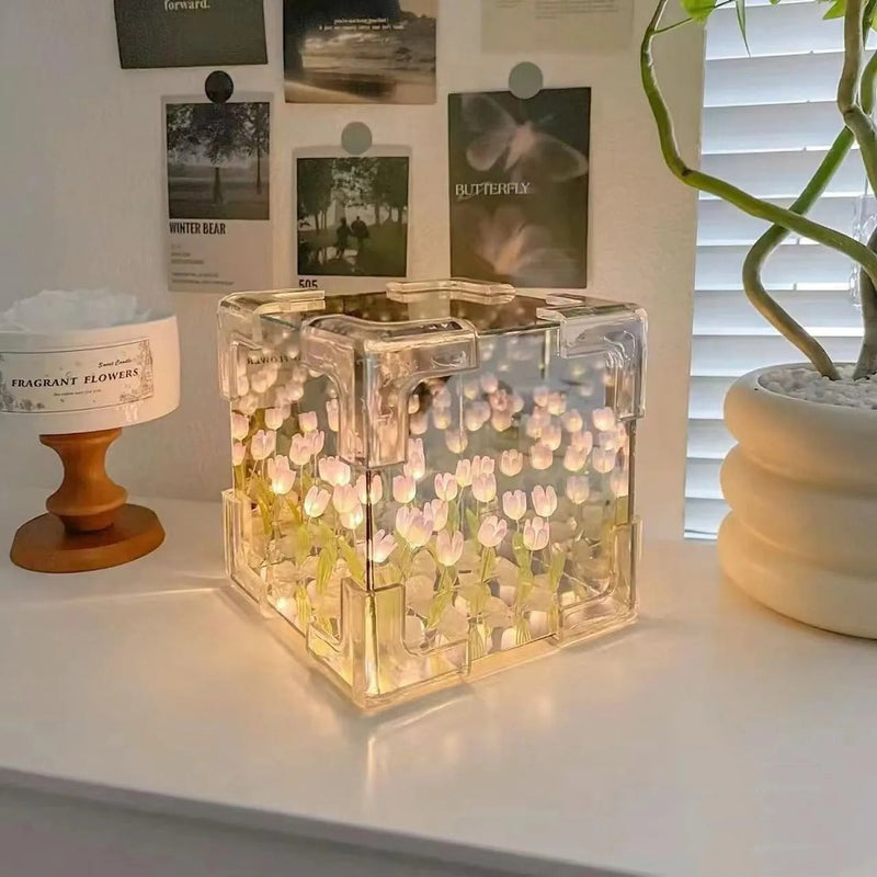 Luminária de Cubo Tridimensional